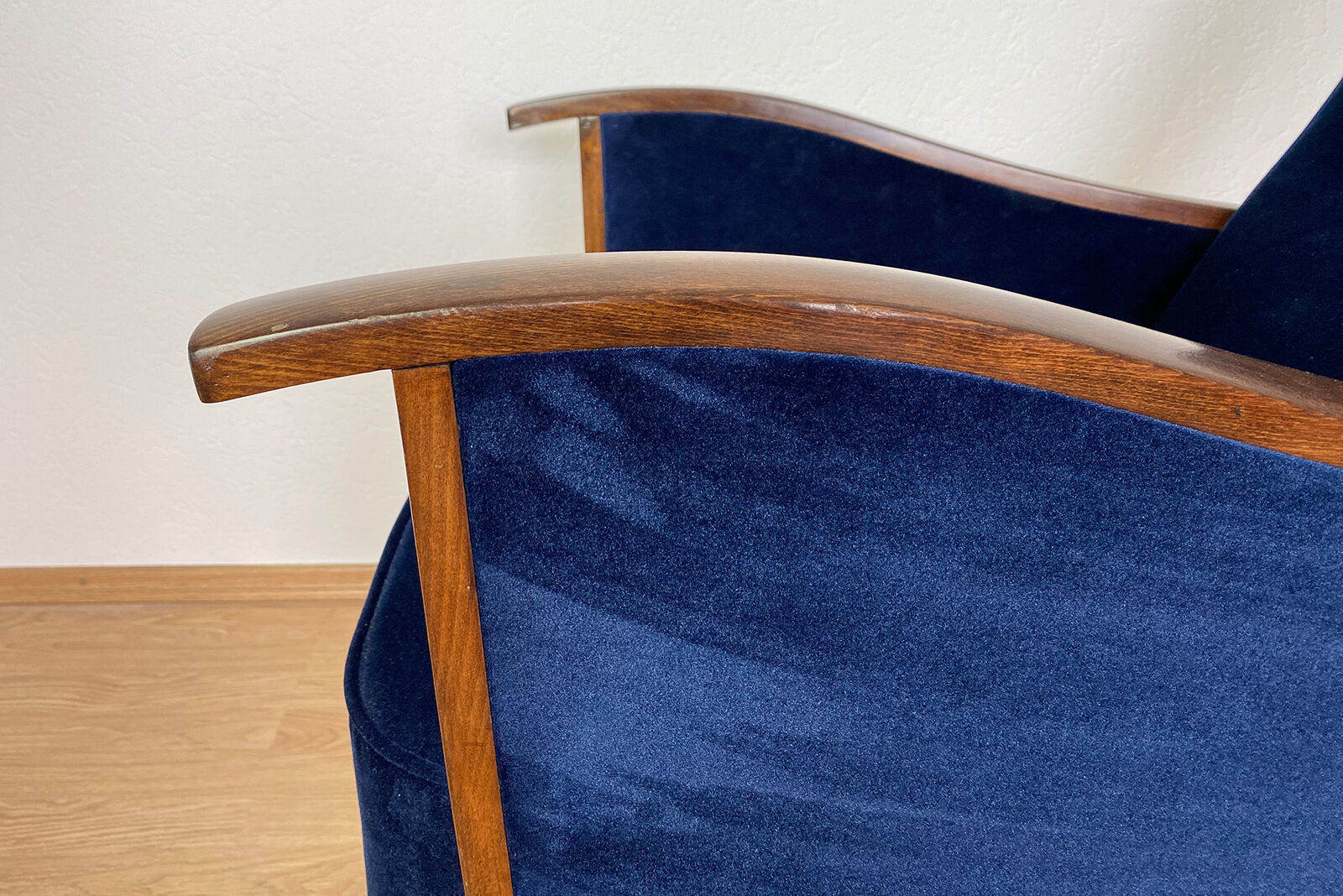 Restored Bauhaus Tubular Armchair Pair From 60's / Set Of 2 / Renovated / Chair / Furniture / Velvet