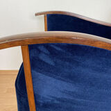 Restored Bauhaus Tubular Armchair Pair From 60's / Set Of 2 / Renovated / Chair / Furniture / Velvet
