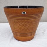 Ceramic pot cover signed