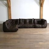 Canapé Togo original Ligne Roset en cuir par Michel Ducaroy, années 1970