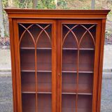 English display cabinet with 2 doors, mahogany imitation, 1990.