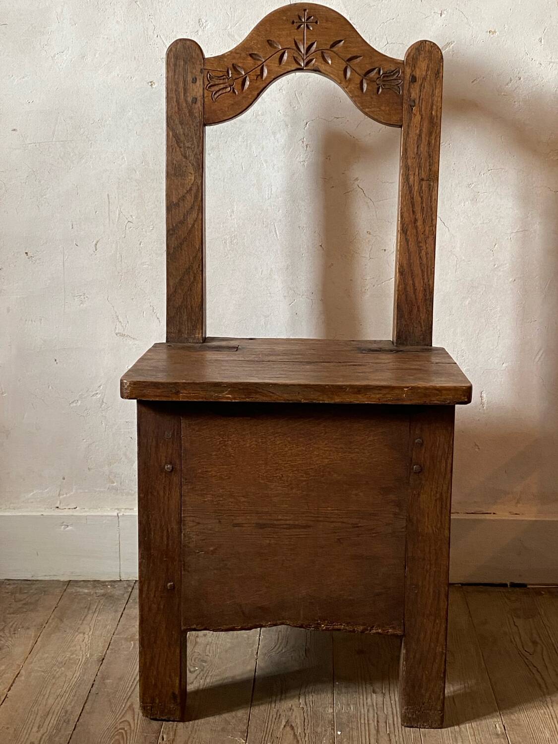 Antique solid oak chair