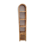 Vintage rattan shelf bookcase