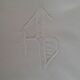 Old lin drapery embroidered monogram rg art deco style