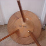 Round table in light oak with scandinavian tripod foot of 1960