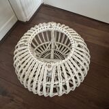 Mid Century Italian rattan bamboo Margherita Ottoman by Franco Albini