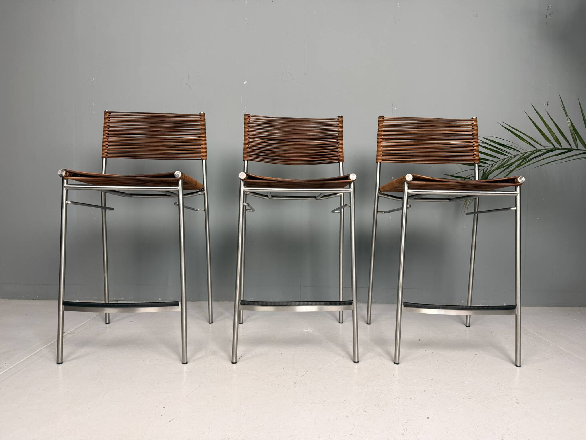 Tito Agnoli - Set of three bar stools "Miss B", Italy, 1997