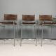 Tito Agnoli - Set of three bar stools "Miss B", Italy, 1997