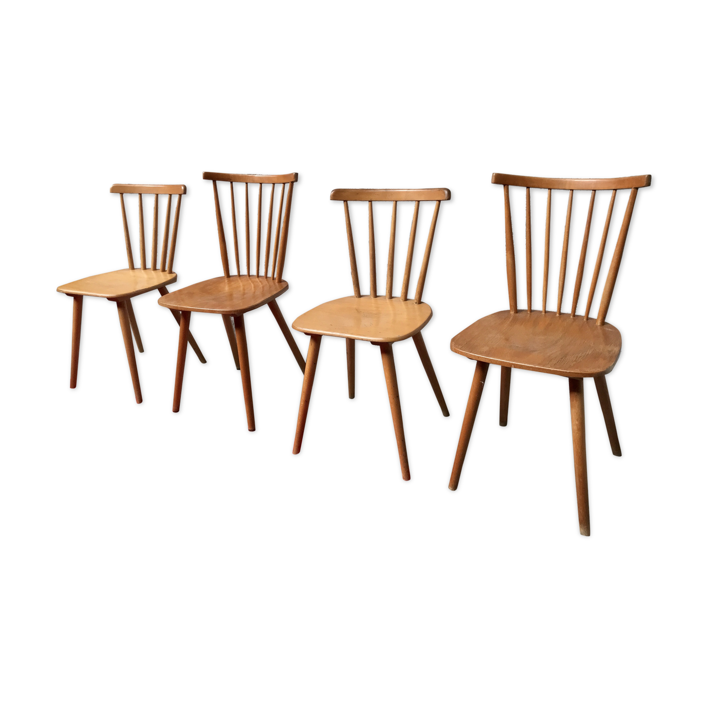 Deux paires de chaises des années 50 - 60 vintage