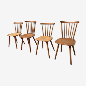 Deux paires de chaises des années 50 - 60 vintage
