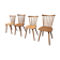 Deux paires de chaises des années 50 - 60 vintage
