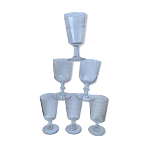 Lot de 6 verres à vin