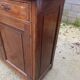 Low Parisian sideboard in solid wood 2 doors 2 drawers art deco handles
