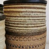 Pots en grès couvercle palissandre circa 70