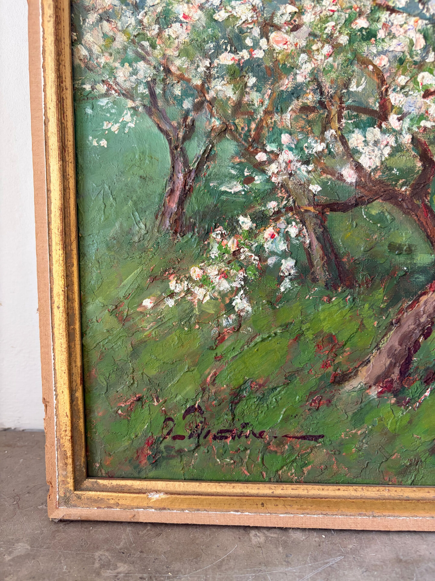 Oil on panel "Old farmhouse", High Vallespir, Provence