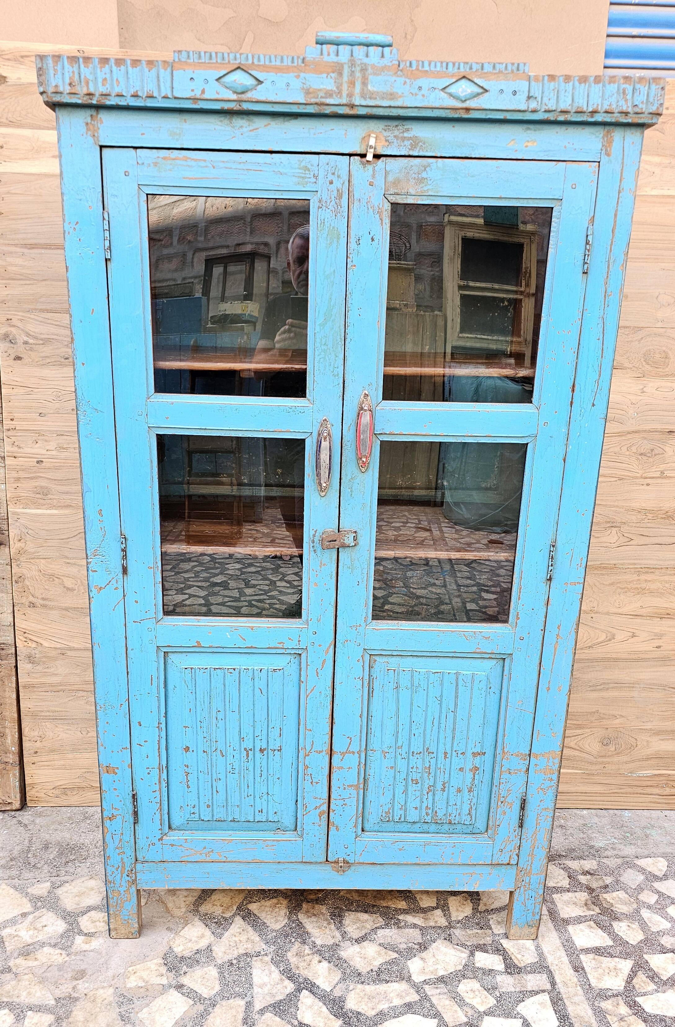Antique Art Deco sideboard in Burmese teak