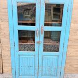Ancien vaisselier Art déco en teck birman