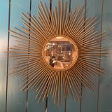 large format brass sun mirror