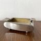 Art Deco ashtray in chromed metal and glass
