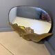 Vintage brass floral mirror, 1960s