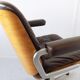 Chaise de bureau en cuir Stoll Giroflex par Karl Dittert moderne du milieu du siècle