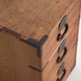 Small Japanese tansu with three drawers – Meiji Period (c. 1890–1926)