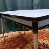 blue formica table