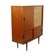 Large teak veneer display cabinet, 1960s design, 110 cm.