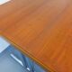 Vintage walnut and chrome metal desk from the 1970s.