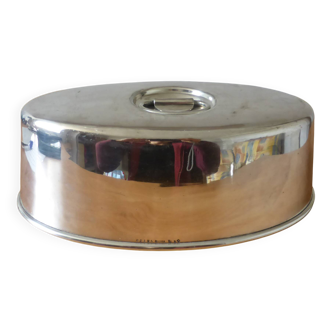 Cloche de service en métal argenté Ecruis monogrammée 240516