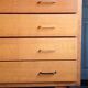 Commode pieds compas chêne blond 1950