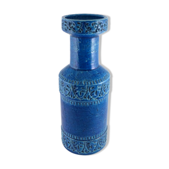 Bitossi, Aldo Londi ceramic vase series Rimini blu at the end of the 1960s