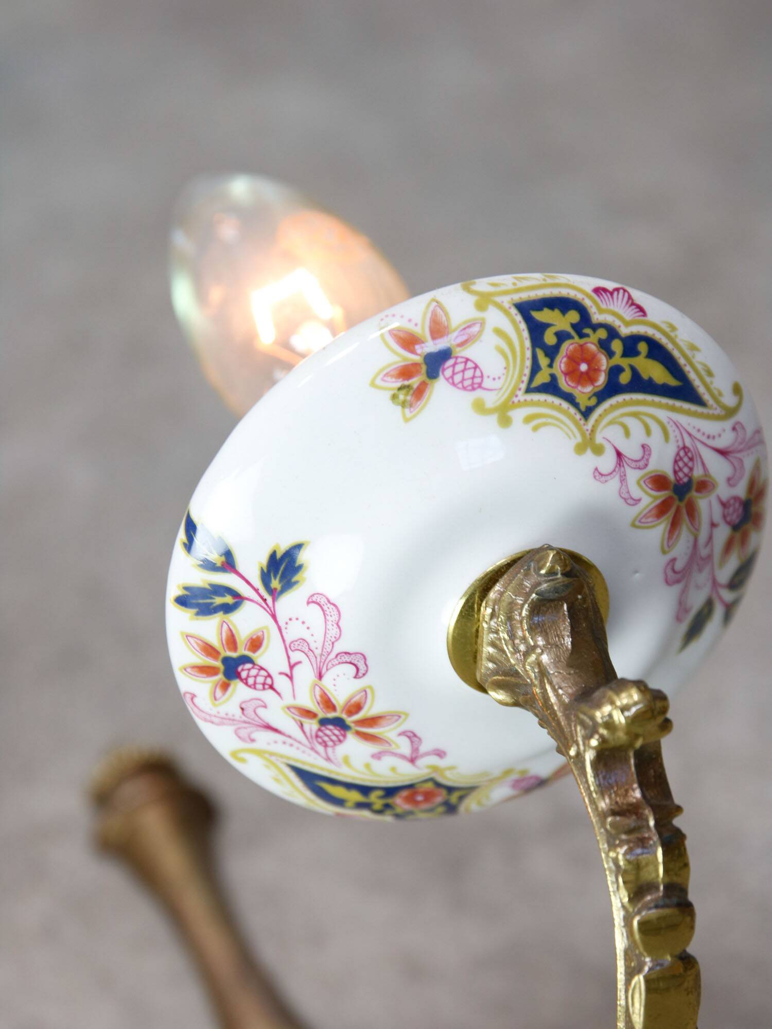 Mid-Century Italian Brass and Ceramic Sconce, set of 2