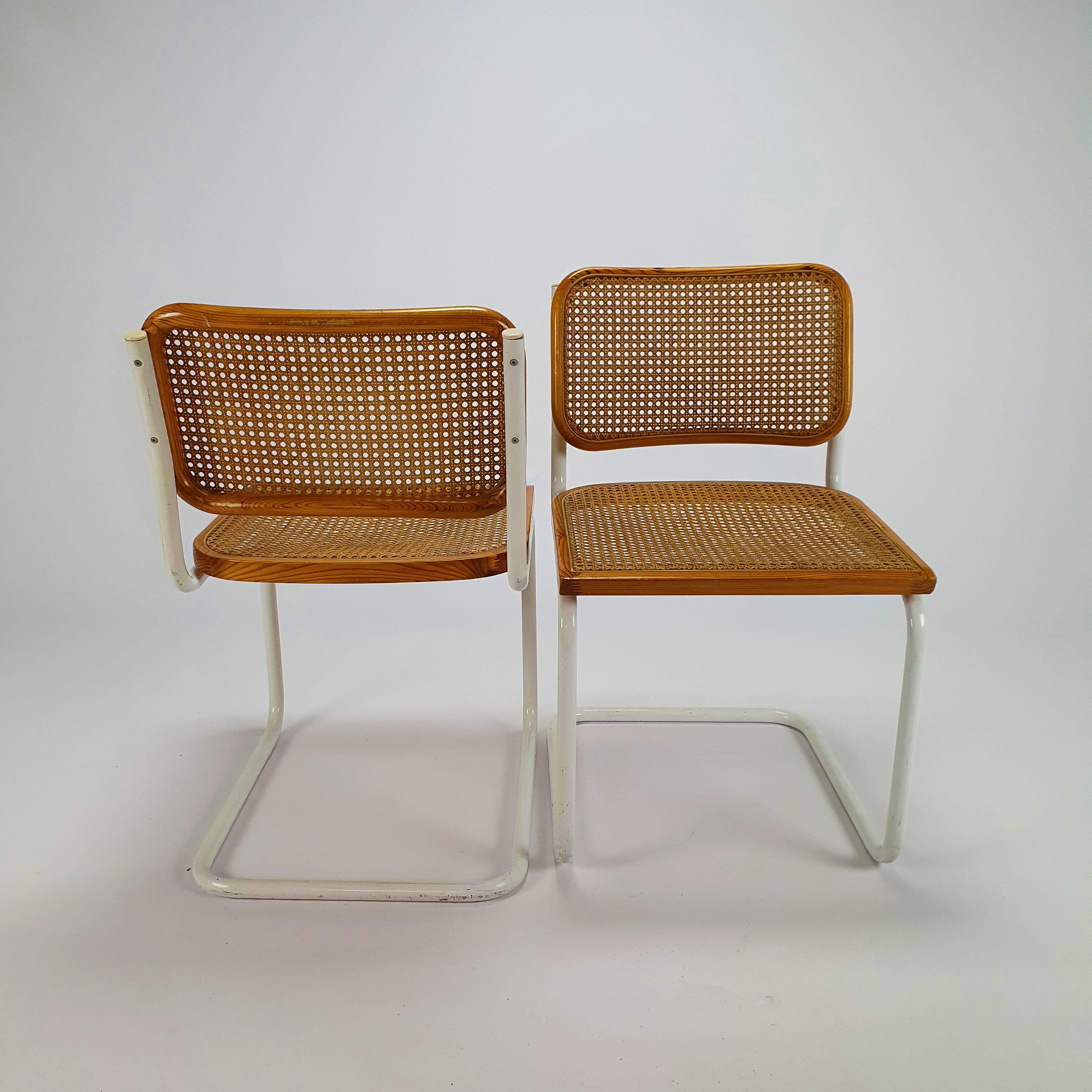 2  chairs Cesca by Marcel Breuer, italy, 1970s