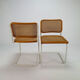 2  chairs Cesca by Marcel Breuer, italy, 1970s