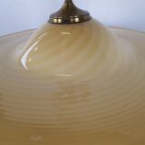 Lustre en verre de Murano et laiton avec double support