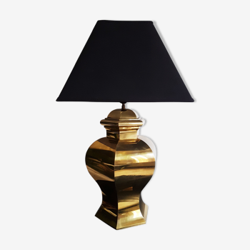 Lampe dorée en laiton années 60