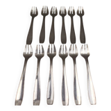 Christofle Atlas - 12 silver plated oyster forks in very good condition