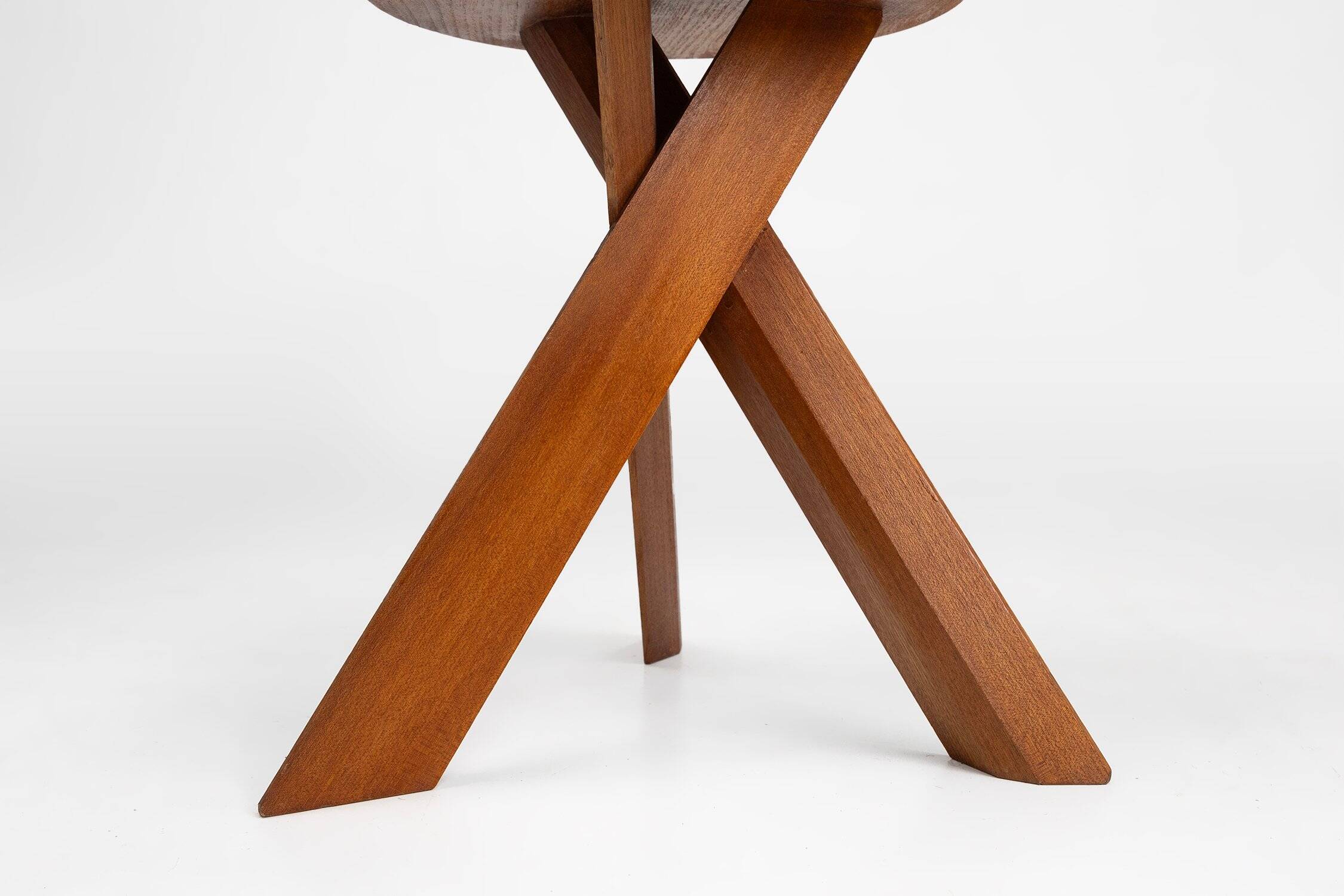 Model S31 Stool in Elm Wood by Pierre Chapo, 1974