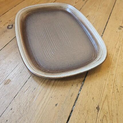 Large rectangular serving dish in Gerzit stoneware, W. Germany - 1970s