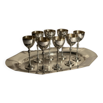 Silver liqueur service