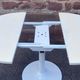 Modular table with cast iron tulip leg system brand jer fonderie chenesseau orléans 1970
