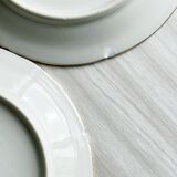 12 Limoges porcelain dessert plates, gold decoration.