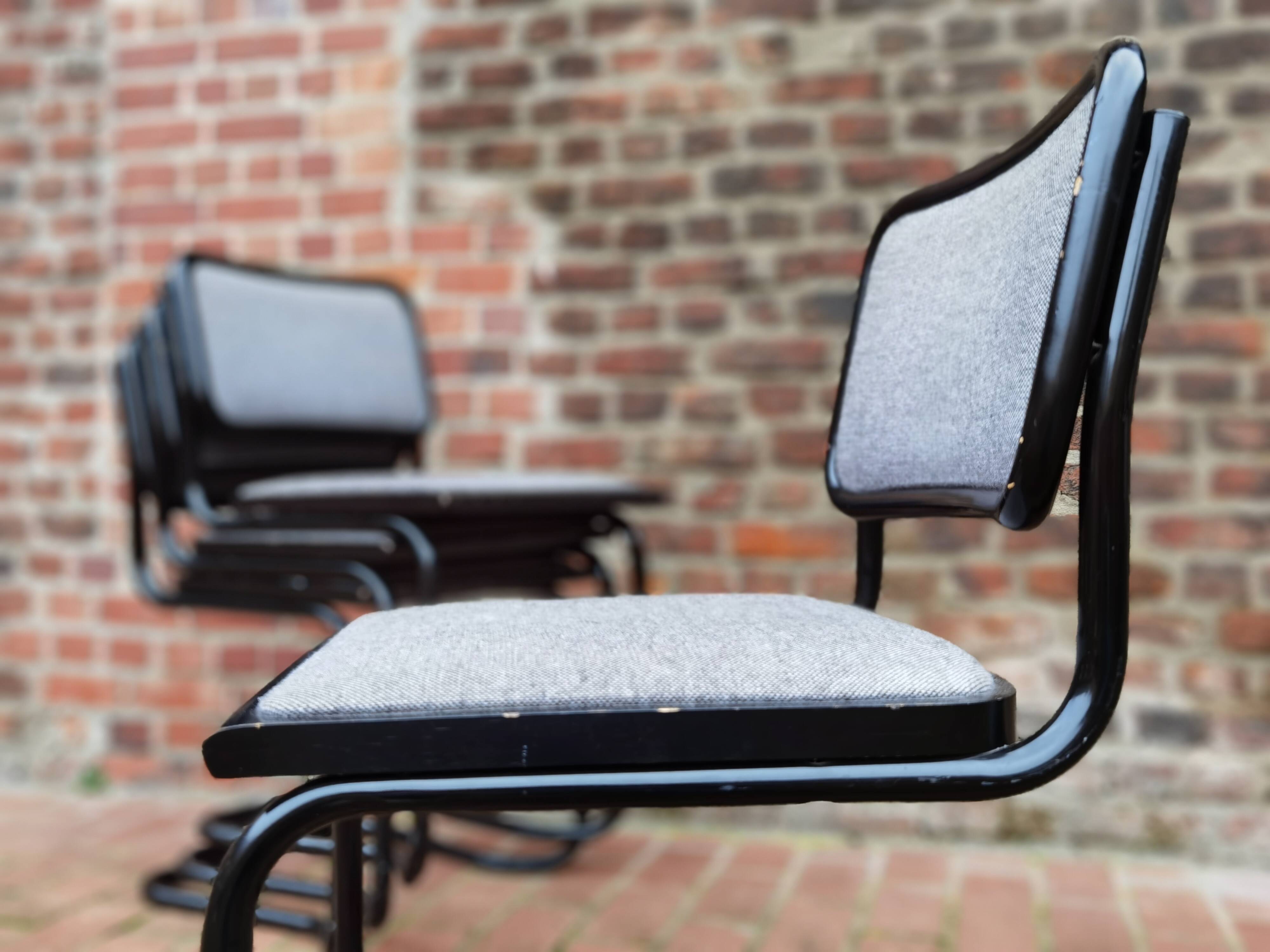 Lot of 4 chairs Marcel Breuer Cesca B32