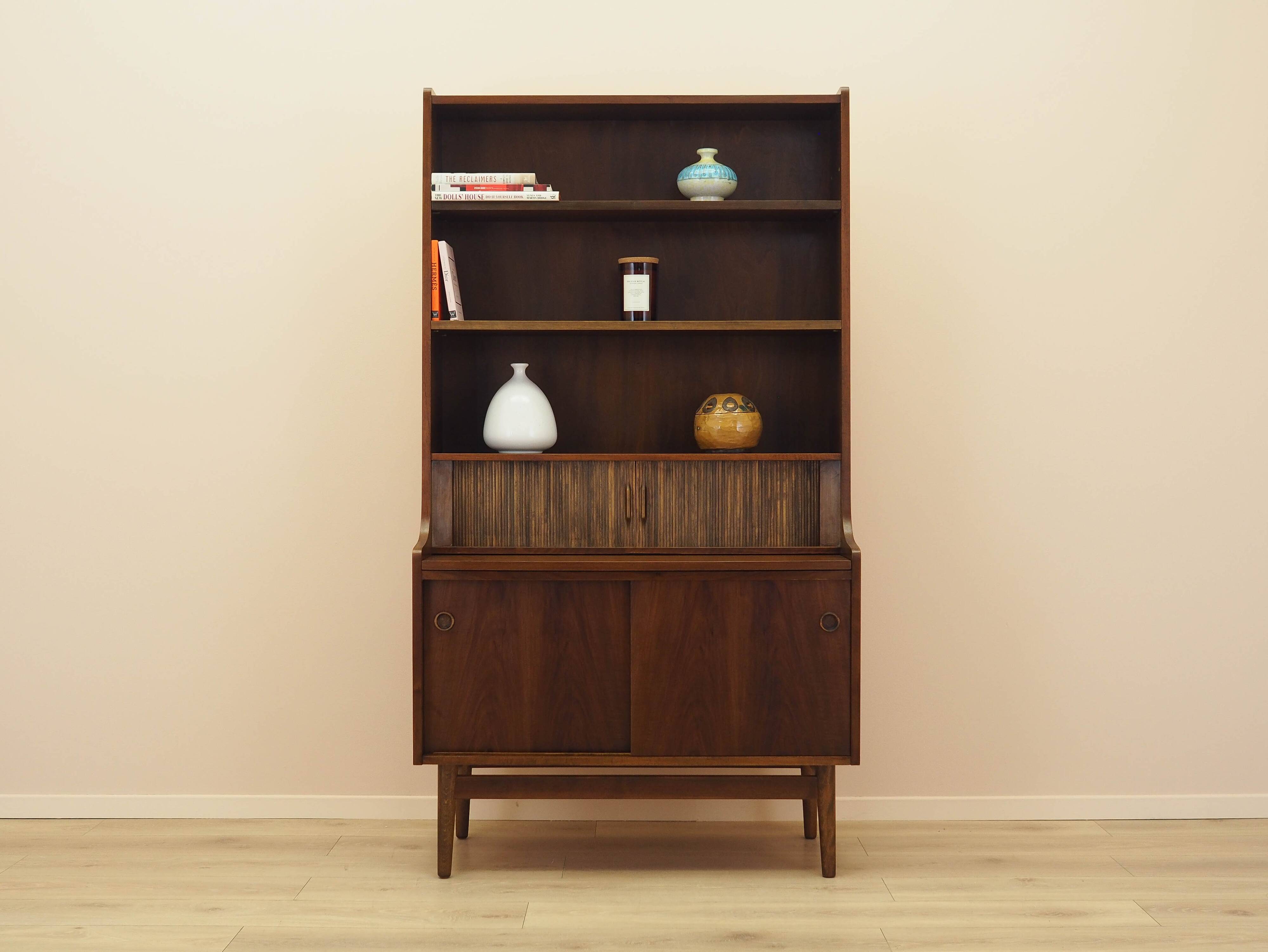 Walnut bookcase, Danish design, 1970s, designer: Johannes Sorth