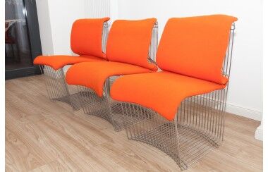 Lot of 3 lounge chairs "Pantonova" by Verner Panton for Fritz Hansen, 1971