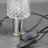 1970s Pair of Nightstands Glass Lamps by Kamenicky Senov, Czechoslovakia