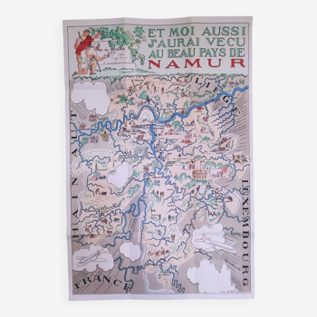 Map of the region of Namur