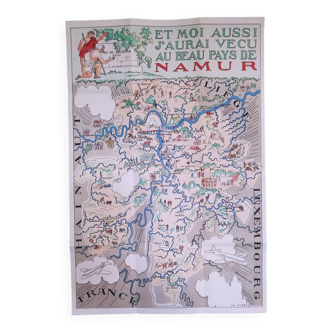 Carte de la région de Namur