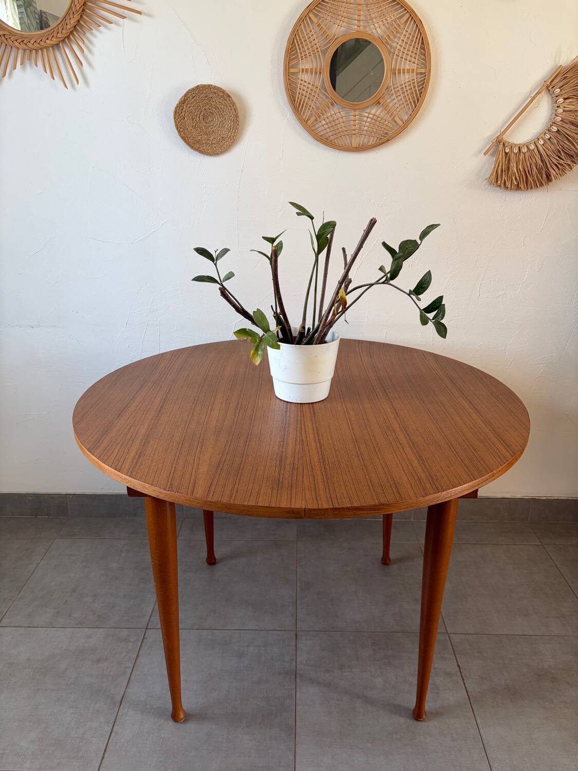 Vintage teak round table